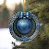 Personalized Handmade Blue Ceramic Ornament with Intricate Snowflake Design - Perfect Holiday Gift for Family and Friends - Image 10
