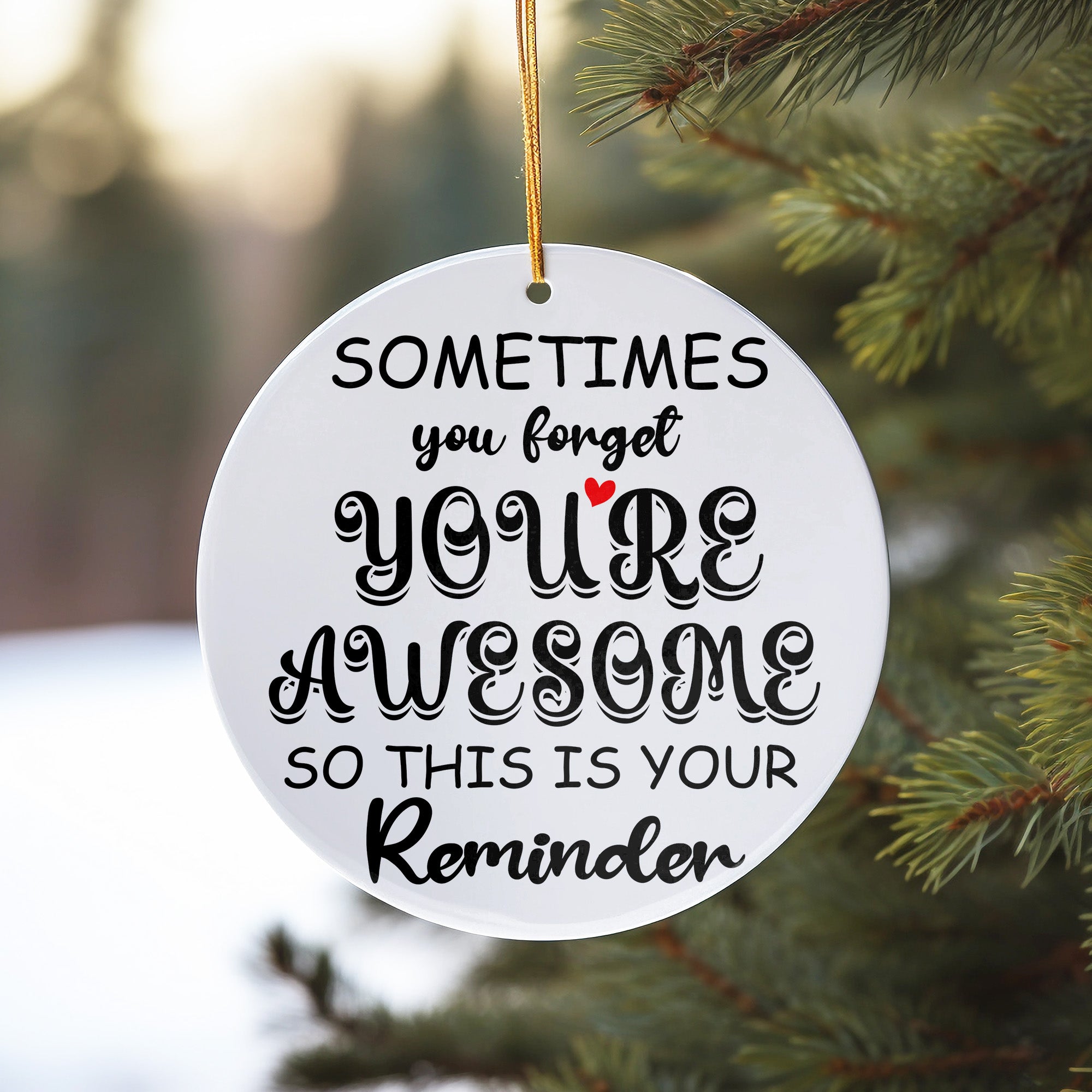 Personalized Ceramic Ornament - "You're Awesome," Handcrafted Keepsake for Inspiration & Encouragement - Image 10