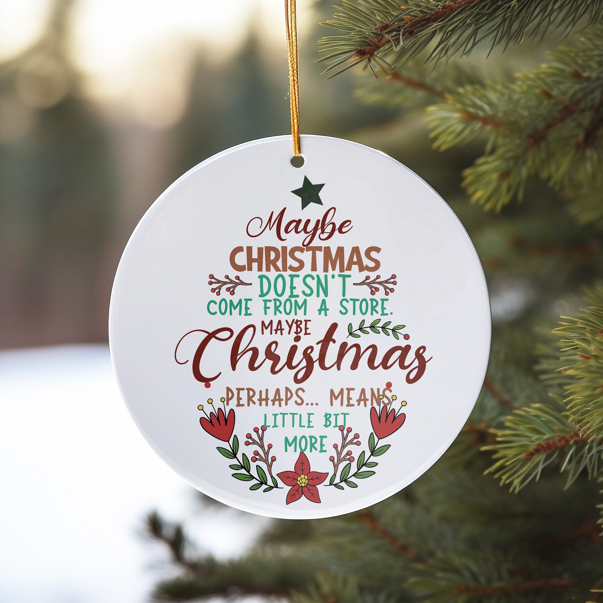 Personalized Handmade Ceramic Christmas Ornaments - Heartwarming Quote for Meaningful Gift-Giving - Image 10