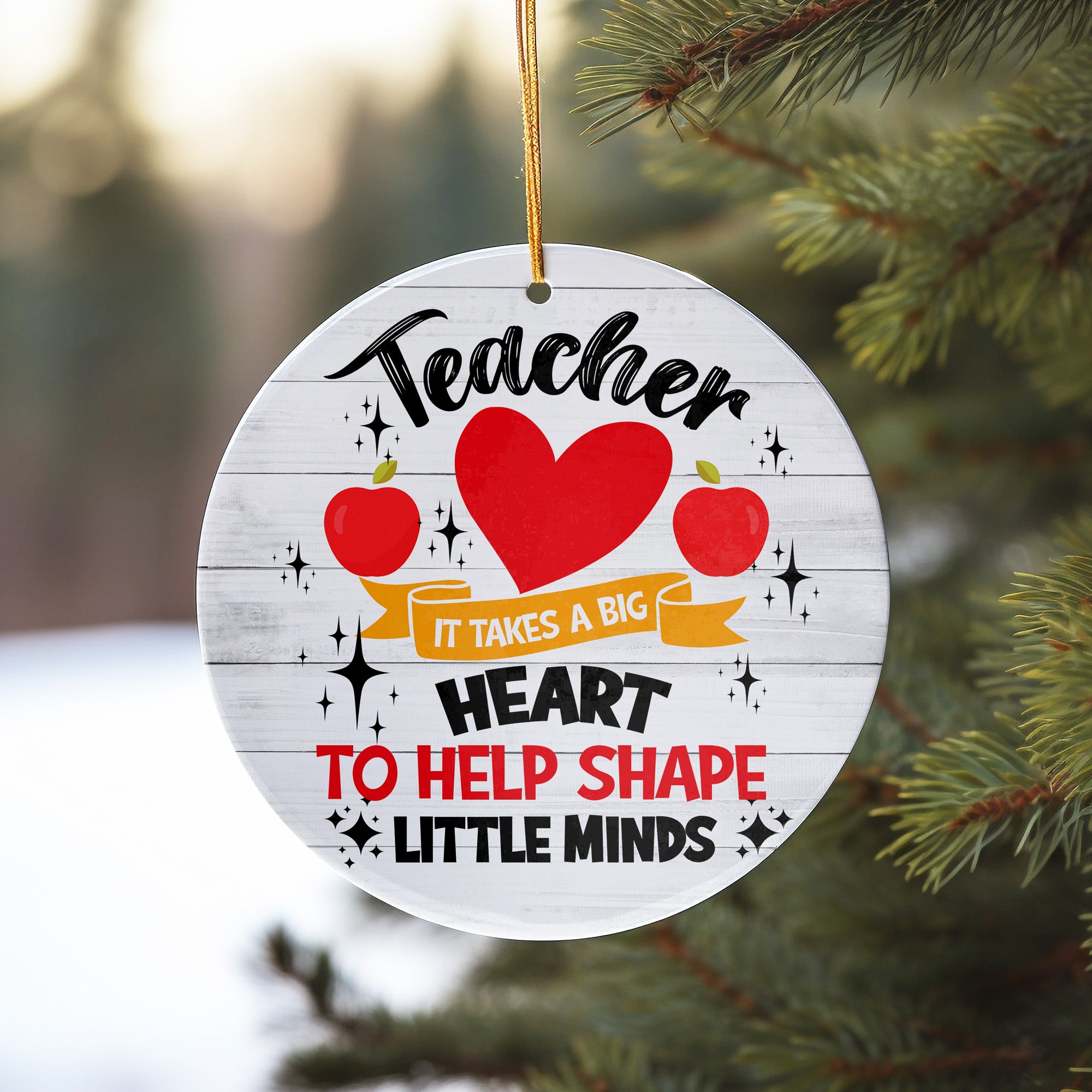 Personalized Teacher Appreciation Ceramic Ornament – Heartfelt Handmade Keepsake for Educators - Image 10