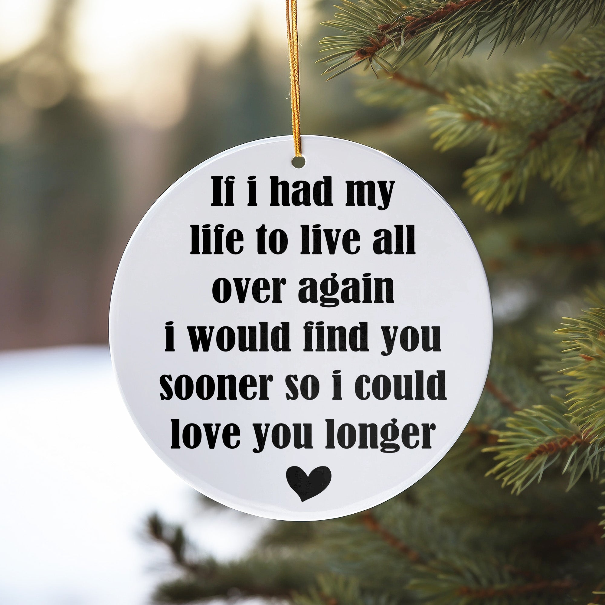 Personalized Love Message Ceramic Ornament - Handmade Keepsake Gift for Loved Ones - Sentimental Quote & Heart Design - Image 10