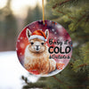 Personalized Llama Christmas Ornament - Festive Ceramic Decoration with Custom Message for Holiday Gifting - Image 10