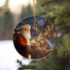 Personalized Santa & Reindeer Ceramic Ornament – Handmade Holiday Keepsake Perfect for Christmas Gift-Giving - Image 10