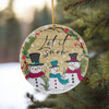 Personalized Handmade "Let It Snow" Ceramic Ornament with Snowmen – Perfect Holiday Gift for Family and Friends - Image 10