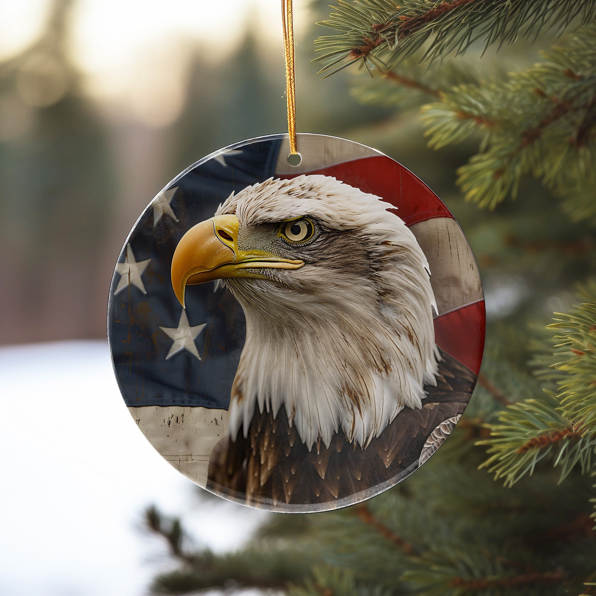 Personalized Bald Eagle Ceramic Ornament – Handcrafted Patriotic Decor with Customizable Touch for Unique Gift-Giving Moments - Image 10