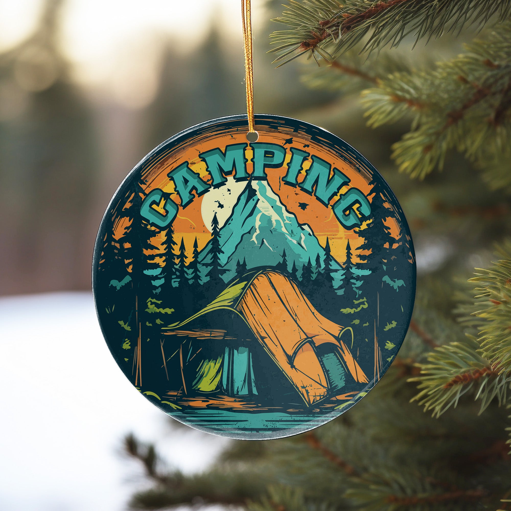 Personalized Ceramic Camping Ornament – Handcrafted Mountain Tent Design for Outdoor Enthusiasts, Perfect Gift for Nature Lovers - Image 10