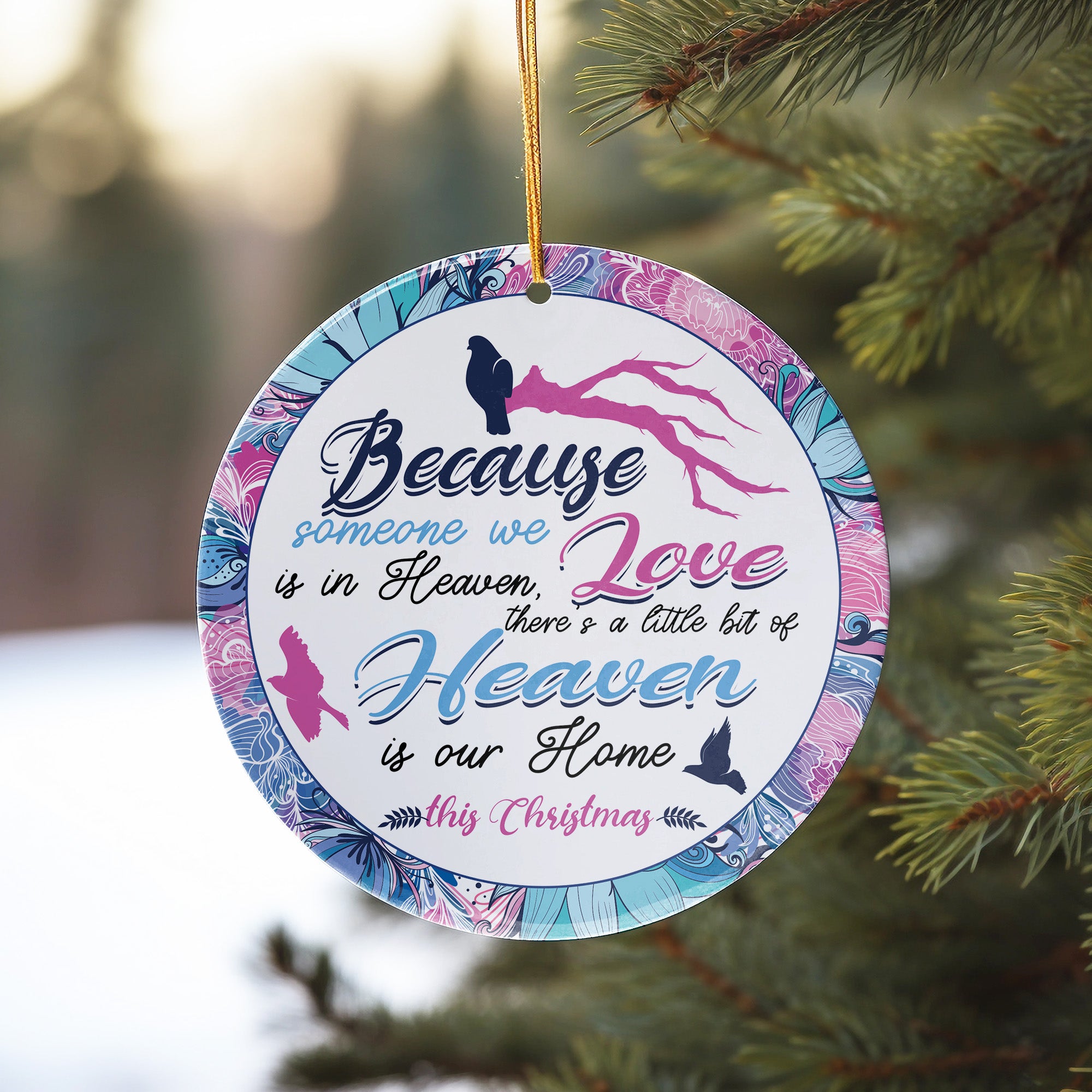 Personalized Memorial Ceramic Christmas Ornament – Customizable Remembrance Keepsake for Home Decoration - Image 10
