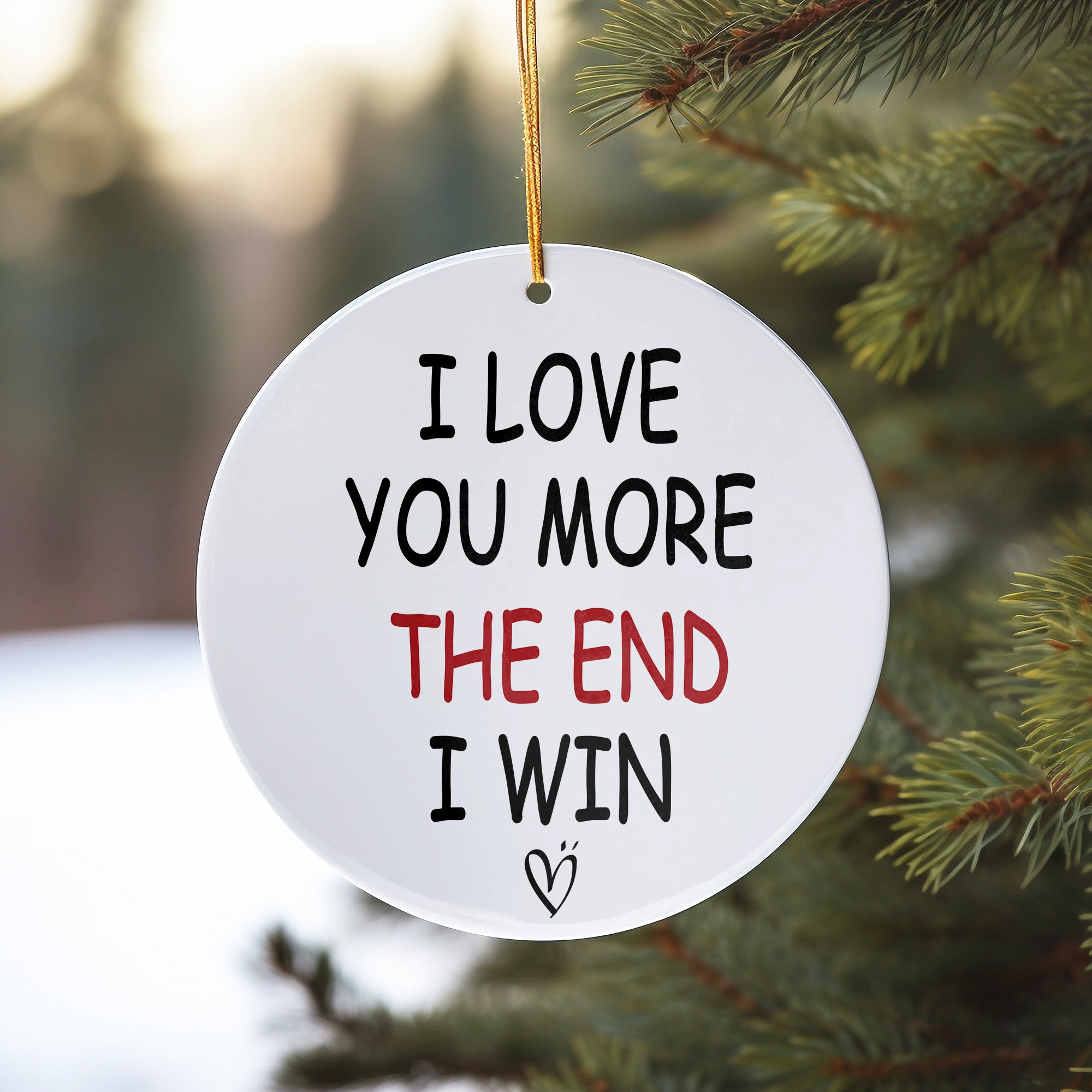 Personalized Ceramic Ornament - "I Love You More" Heartfelt Gift for Loved Ones - Image 10