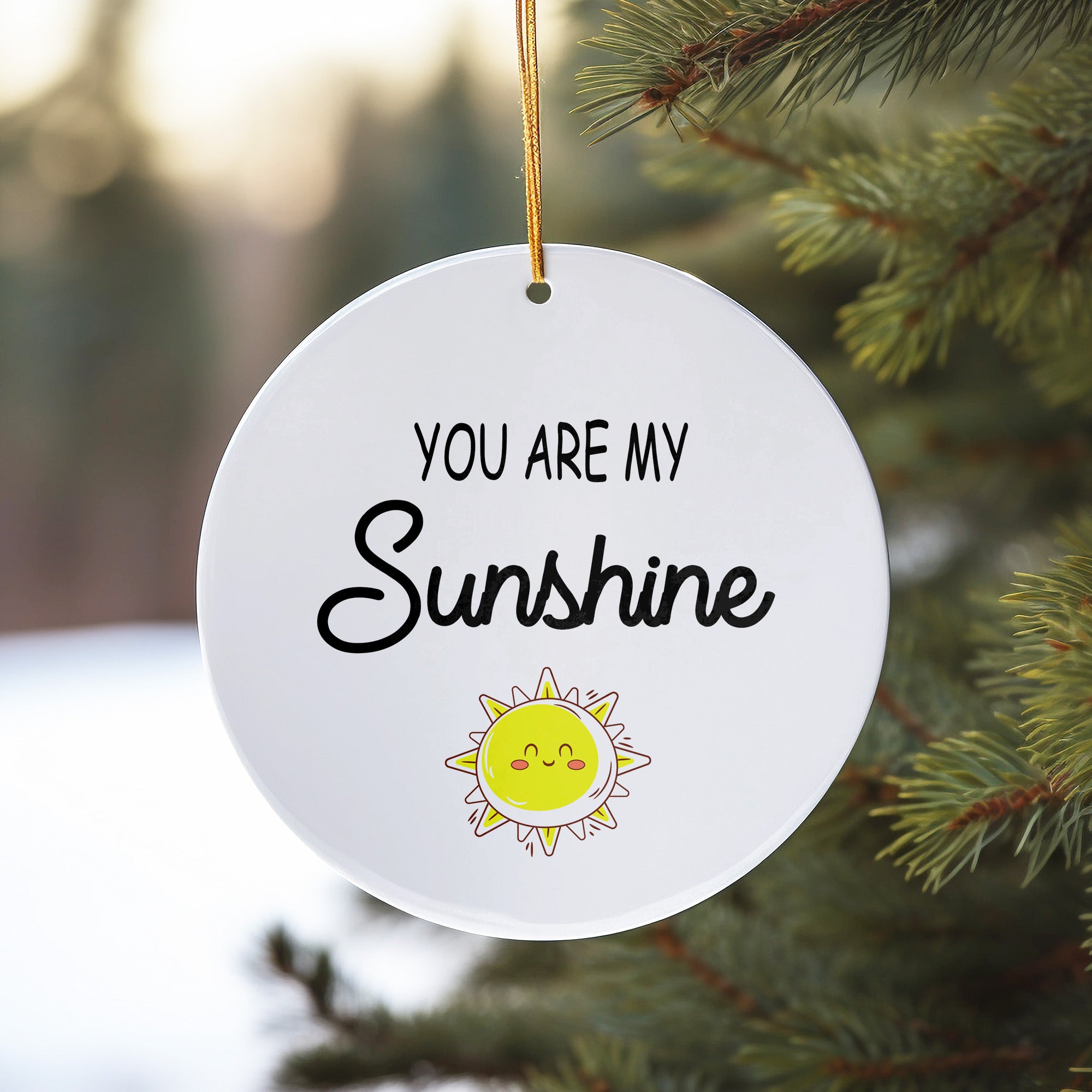Personalized Ceramic Ornament - "You Are My Sunshine" with Adorable Sun Design, Perfect for Custom Gift Giving - Image 10