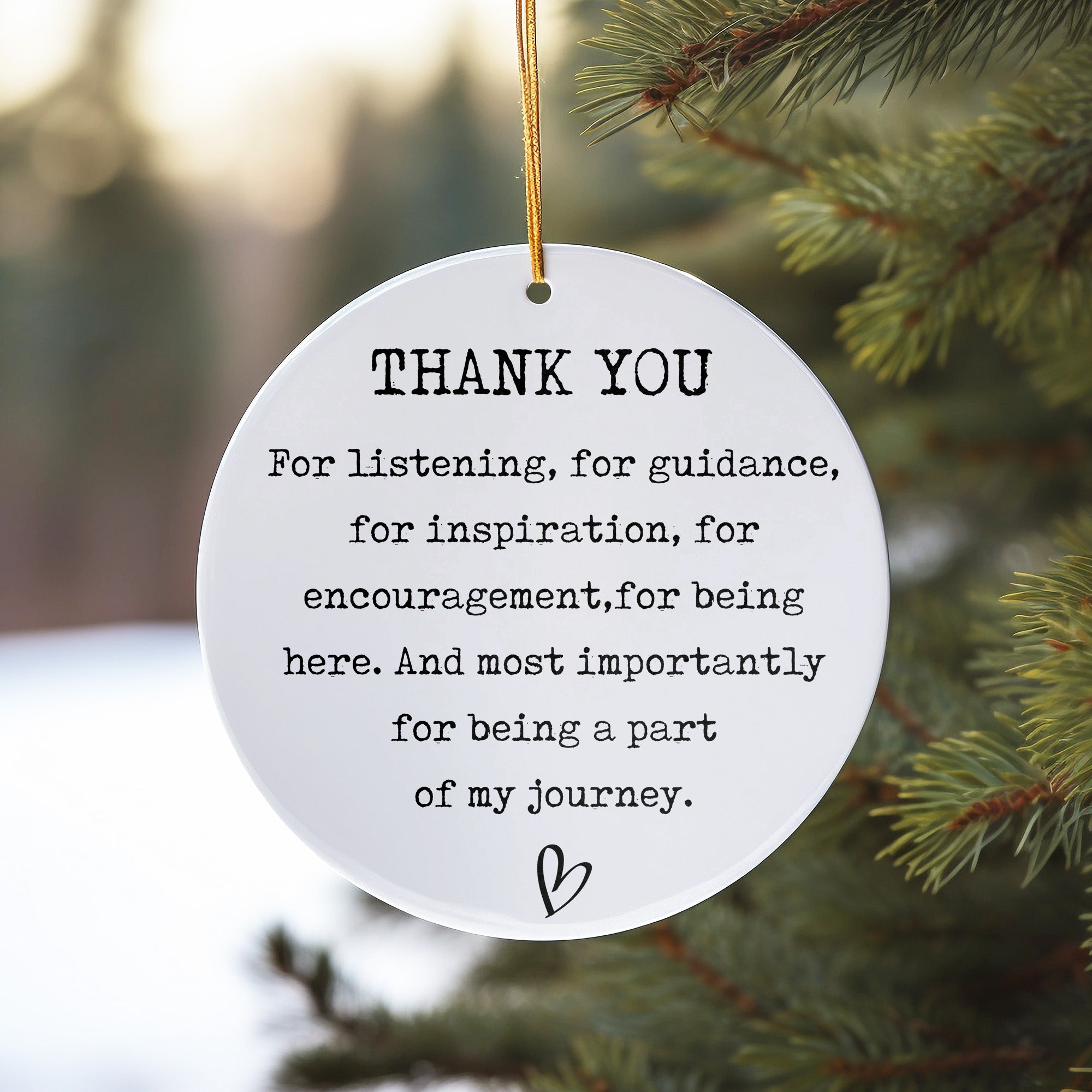 Personalized Thank You Ceramic Ornament – Heartfelt Appreciation Gift for Friends, Family, and Mentors - Image 10