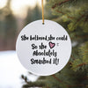 Personalized Inspirational Ceramic Ornament for Women – "She Believed, She Could" – Unique Handmade Gift for Empowerment - Image 10