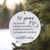 Personalized 50th Anniversary Ceramic Ornament – Timeless Gift for Milestone Celebrations - Image 10
