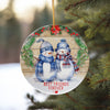 Personalizable Snowman Best Friends Forever Ceramic Ornament – Handmade Holiday Gift Keepsake - Image 10
