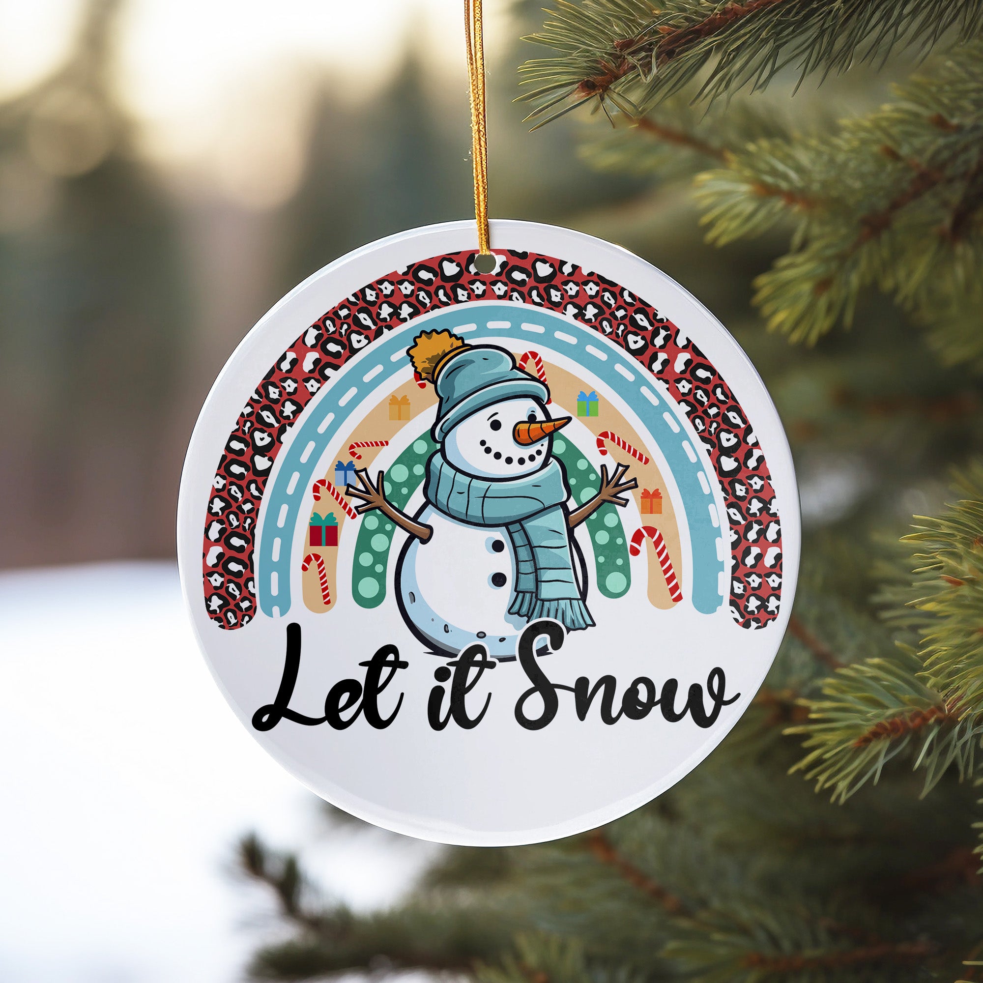 Personalized "Let it Snow" Ceramic Ornament - Handcrafted Snowman Keepsake for Christmas & Gifts - Image 10