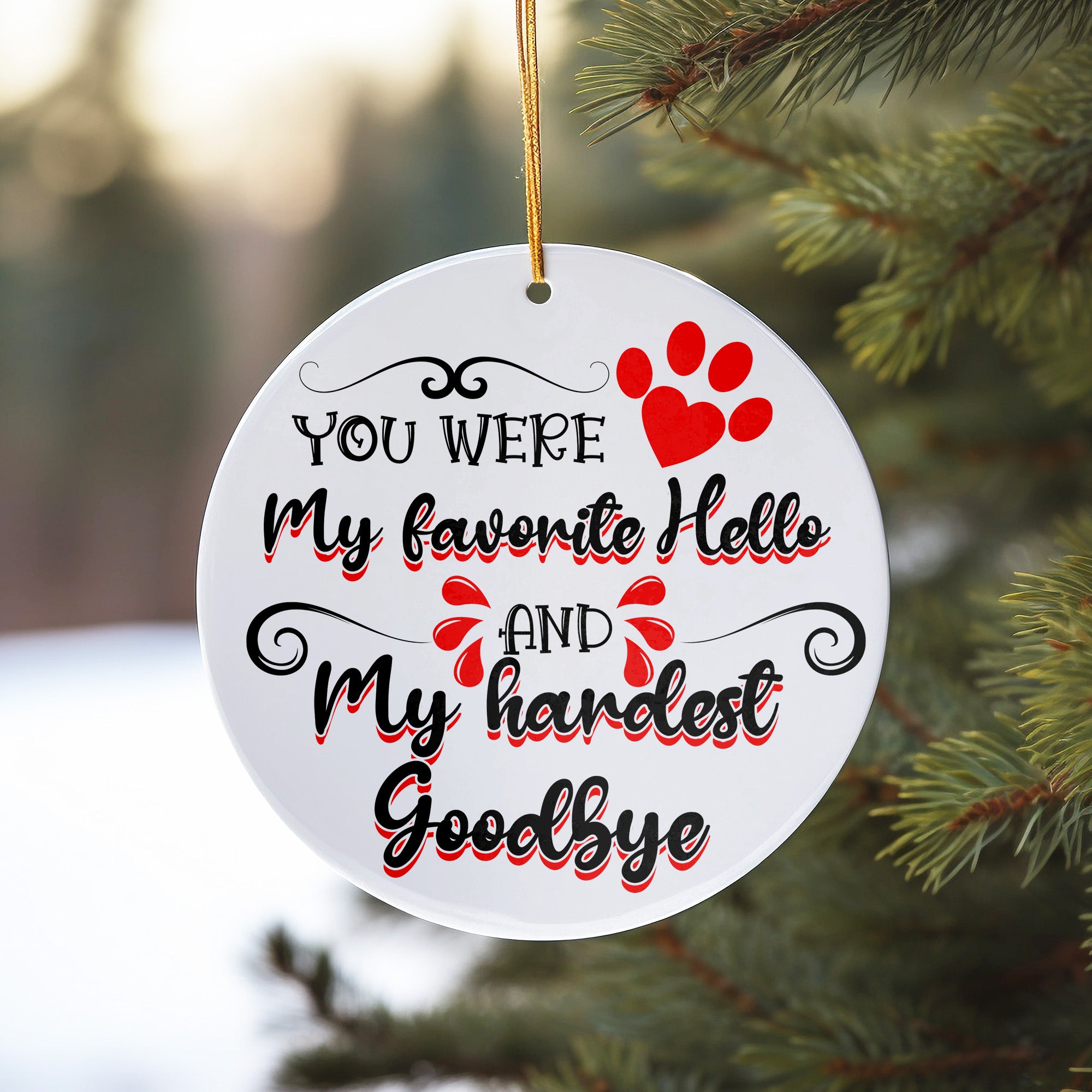 Personalized Pet Memorial Ceramic Ornament – Heartfelt Tribute Keepsake with Customizable Text and Elegant Design - Image 10