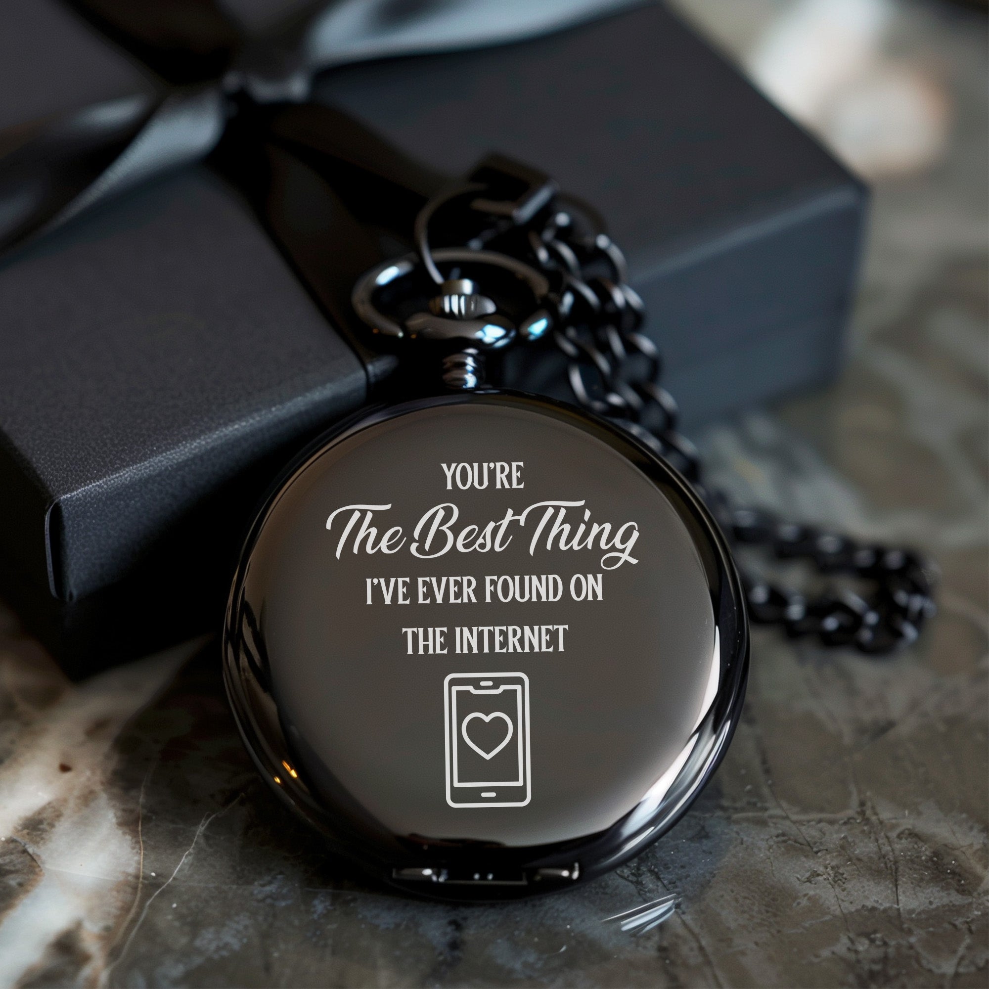 Personalized Engraved Pocket Watch - "Best Thing I've Found" - Perfect Gift for Internet Friends and Loved Ones - Image 10
