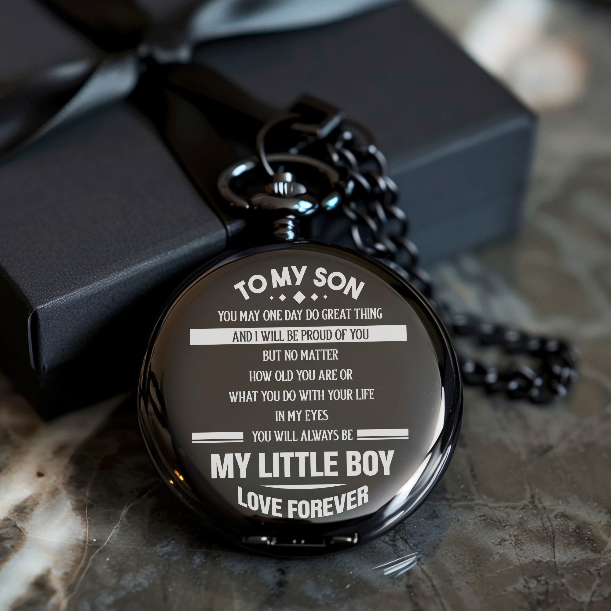 Personalized Engraved Pocket Watch for Sons - Timeless Keepsake Gift with Heartfelt Message and Premium Craftsmanship - Image 10