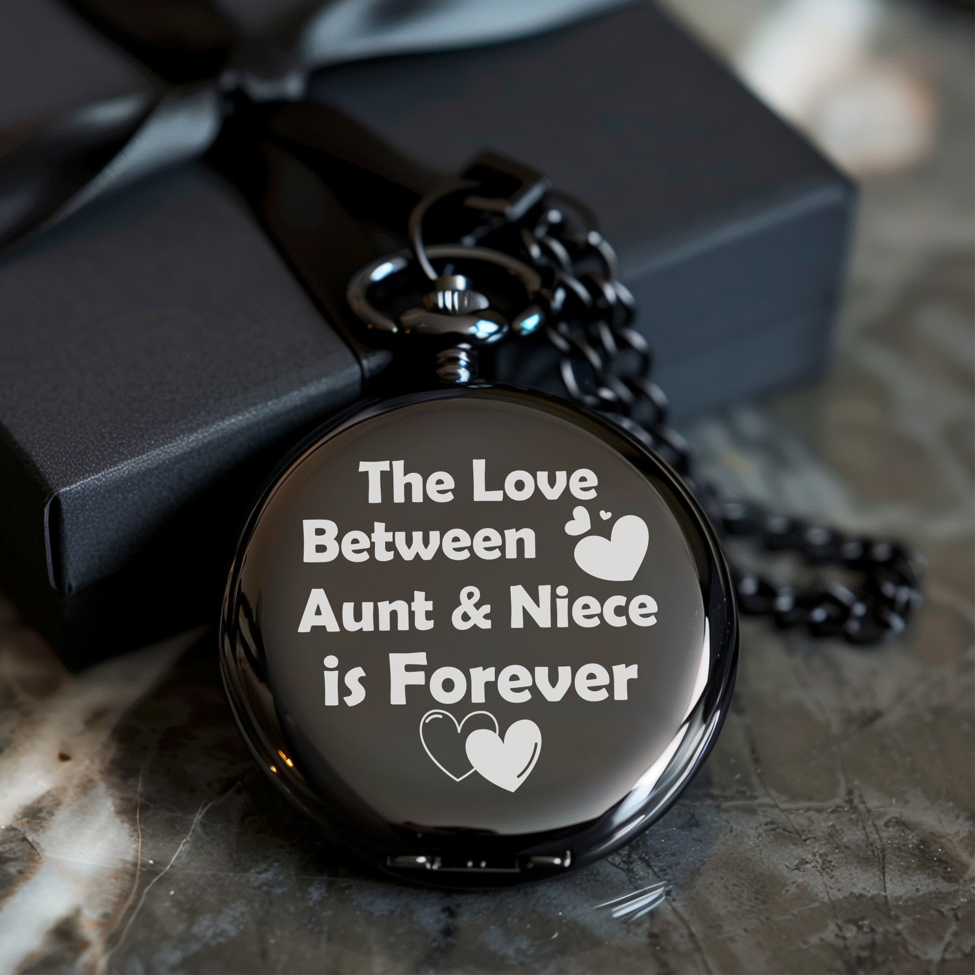 Personalized Aunt-Niece Pocket Watch - Timeless Handmade Gift with Elegant Design and Heartfelt Message - Image 10