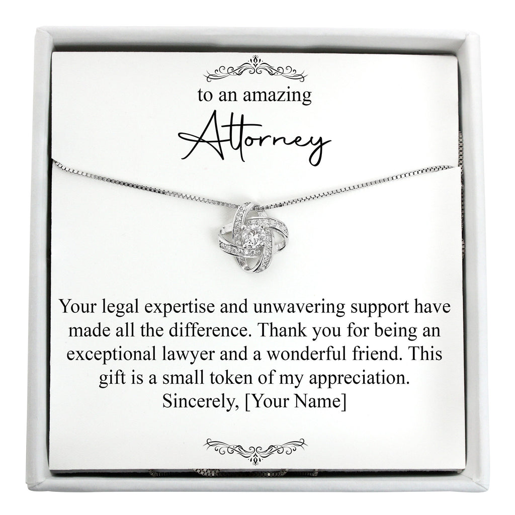 Lawyer gift with spa gift box; sterling silver pendant necklace personalized gift for lawyer graduation or new lawyer; gift for attorney