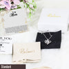 Mom necklace, mommom gift, sterling silver pendant necklace with personalized message card and spa gift box; gift from son on mother's day