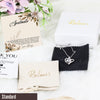 Soulmate necklace, personalized message card and spa gift set; to my girlfriend jewelry; fiance gift for her, future wife silver necklace