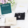 Mother in law wedding gift, sterling silver necklace with personalized message card and optional spa gift set; mother in law gift from bride