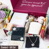 Daughter in law gift from mother in law, spa gift box, sterling silver necklace and personalized message card; daughter birthday gift