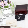 Sister of the bride gift, sterling silver necklace with personalized message card and optional spa gift box; bride gift from sister in law