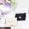 Best friend birthday box, sterling silver pendant necklace and personalized message card; best friend gift for work bestie