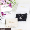 Best friend birthday box for badass bestie, sterling silver pendant necklace and personalized message card; personalized best friend gift