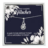 Teacher gift, silver necklace with personalized message card and optional spa gift set; teacher appreciation gift box for substitute teacher