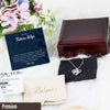 To my future wife necklace, gift for girlfriend; fiancé gift for her with personalized message card and spa box; to my soulmate necklace