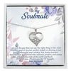 To my soulmate necklace; smokin hot soulmate giftbox, sterling silver pendant necklace and personalized message card, gift for girlfriend