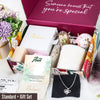 Aunt gift box, sterling silver pendant necklace and personalized message card; mother's day gift for long distant aunt or great aunt