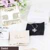 Delicate Silver Necklace with Personalized Message Card – Heartfelt Gift for Daughter, Unique Silver Jewelry in Elegant Gift Set