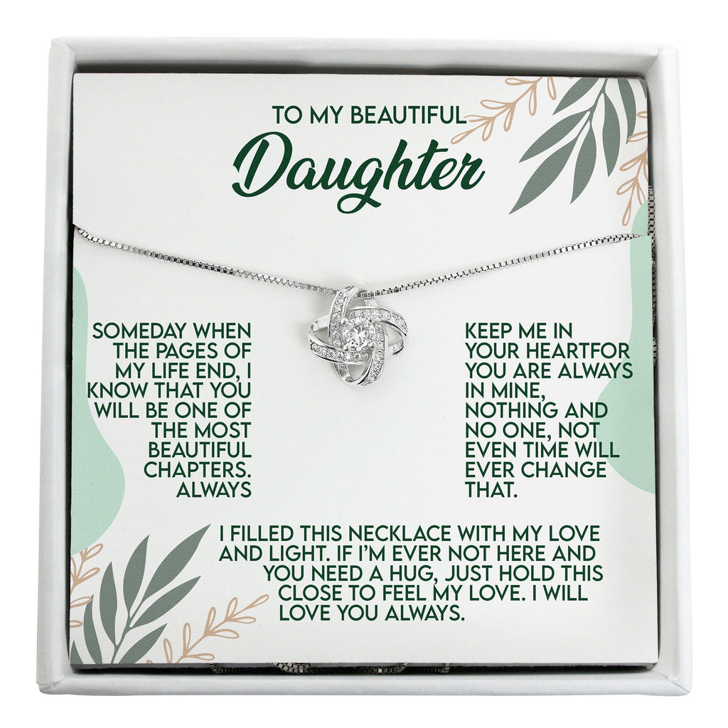 Personalized Sterling Silver Pendant Necklace with Sentimental Message Card – Unique Gift for Daughter, Dainty Charm Necklace for Women