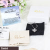 Elegant Sterling Silver Knot Necklace with Sentimental Message Card - Maid of Honor Gift, Spa Gift Set for Her, Personalized Silver Jewelry