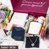 In Loving Memory Necklace Gift Set: Show Love to a Grieving Friend with a Silver Charm Necklace & Personalized Spa Gifts