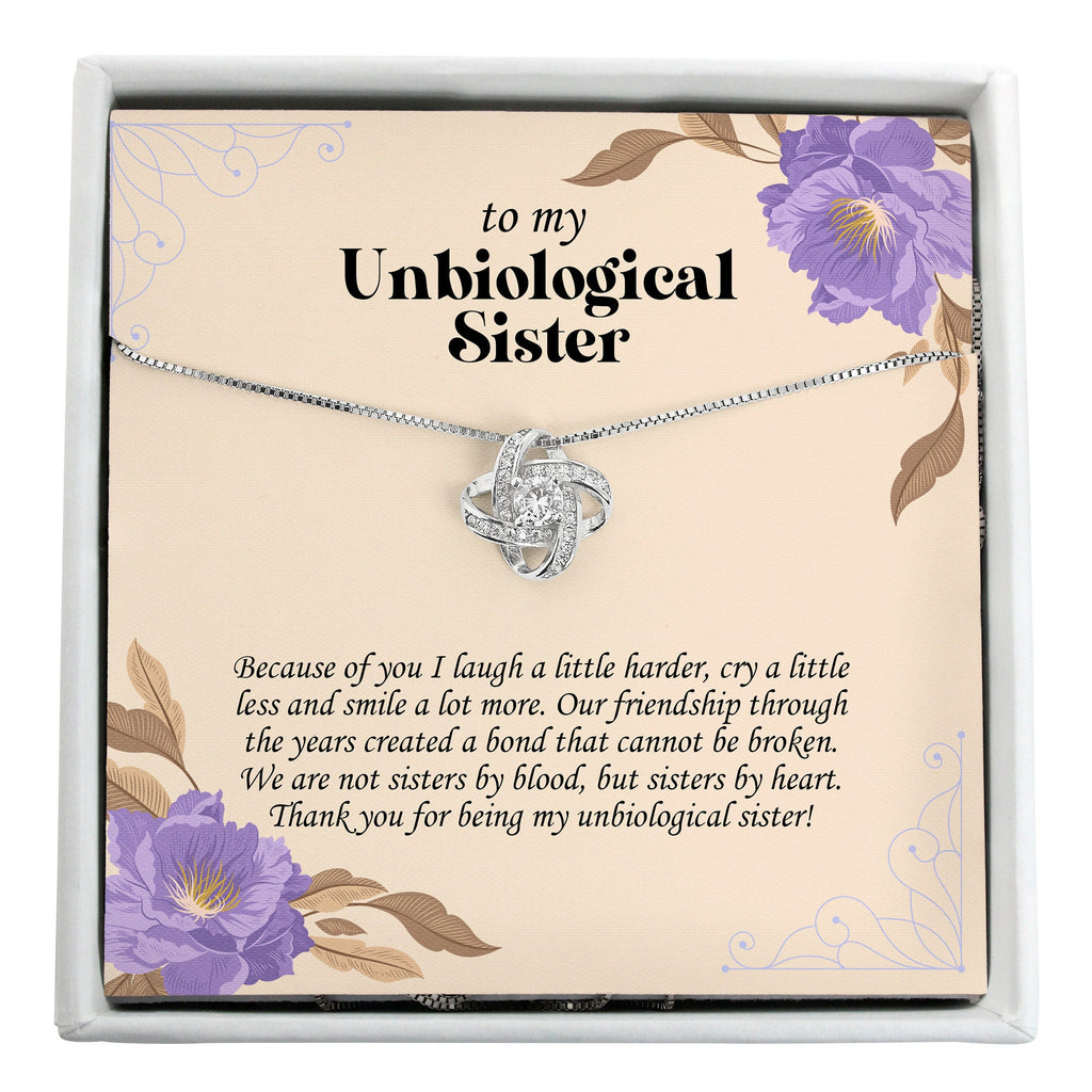 Perfect Gift for an Unbiological Sister, Sterling Silver Heart Pendant Necklace, Celebrating Sisterly Love, Spa Gift Set for Women