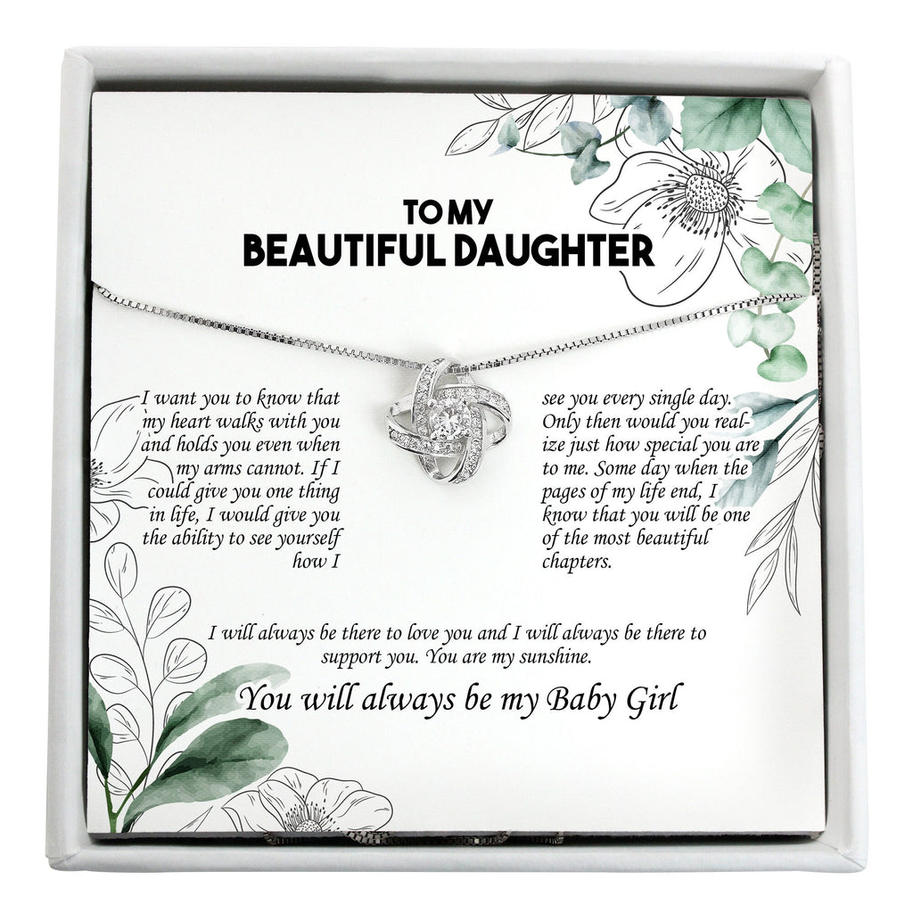 Daughter Personalized Dainty Necklace with Sentimental Message - Unique Jewelry & Spa Gift Box for Daughter, Bonus Daughter, Daughter-in-Law