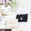 Sterling Silver Dainty Charm Necklace with Heartfelt Message Card - Elegant Gift for Mom or Her, Spa Gift Set with Self-Care Essentials