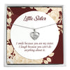 Elegant Sterling Silver Necklace with Custom Pendant & Message Card, Beautifully Gift-Wrapped, Perfect Spa Gift Set for Sister