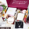 Elegant Sterling Silver Necklace with Custom Pendant & Message Card, Beautifully Gift-Wrapped, Perfect Spa Gift Set for Sister