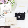 Elegant Sterling Silver Dainty Necklace with Heartwarming Message Card - Perfect Gift for Sister, Silver Jewelry, Sentimental Gift