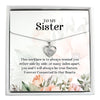 Elegant Sterling Silver Dainty Necklace with Heartwarming Message Card - Perfect Gift for Sister, Silver Jewelry, Sentimental Gift